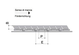 Tappeto a vaschette metalliche “ V “, disegno 3