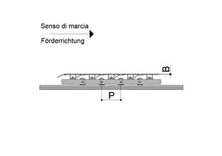 Tappeto a piastre metalliche piane “ T “